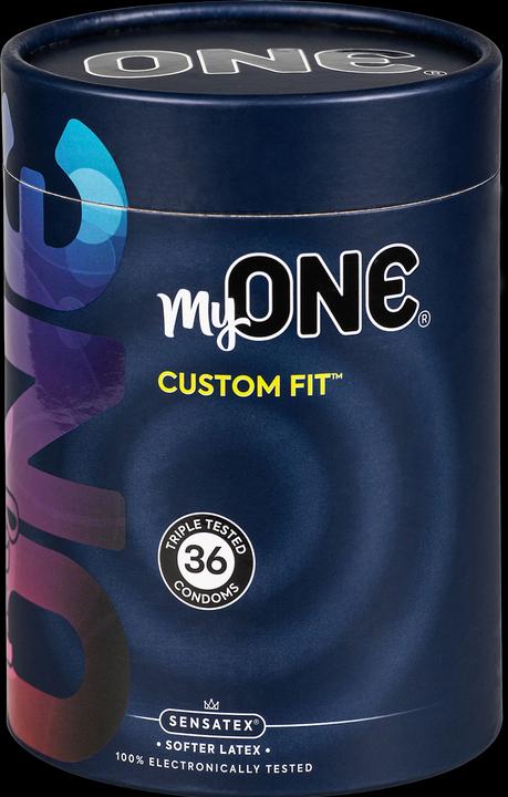 Actual product image MyOne Perfect Fit" custom-made condoms, size 69G (36 pcs.), storage box (36 pcs.)