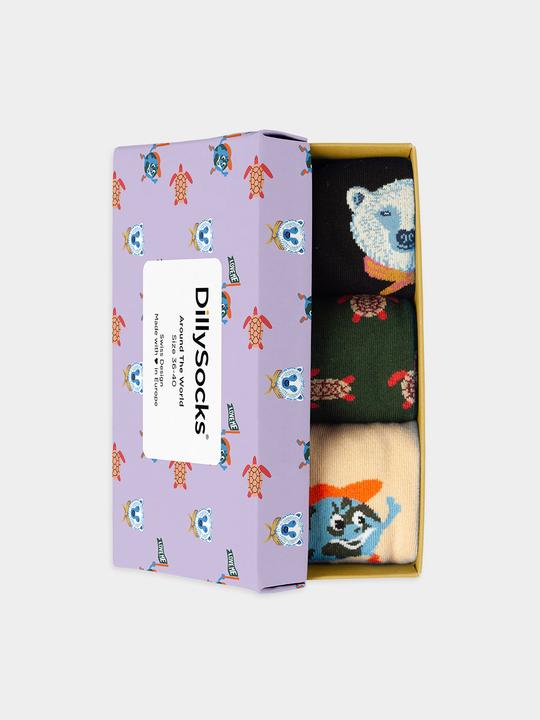 Image du produit DillySocks Autour du monde (Lot de 3, 41 - 46)