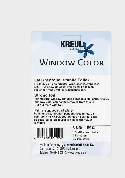 Produktbild Kreul Window Color Laternenfolie (33 x 40 cm)