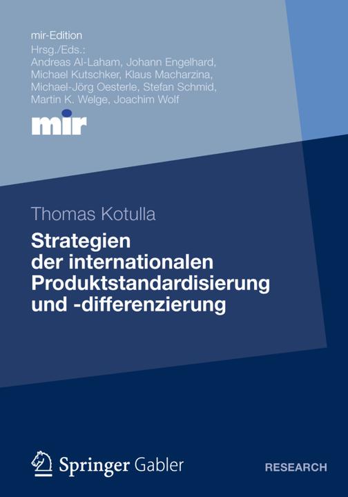 Actual product image Strategien der internationalen Produktstandardisierung und -differenzierung (Thomas Kotulla, 2012)