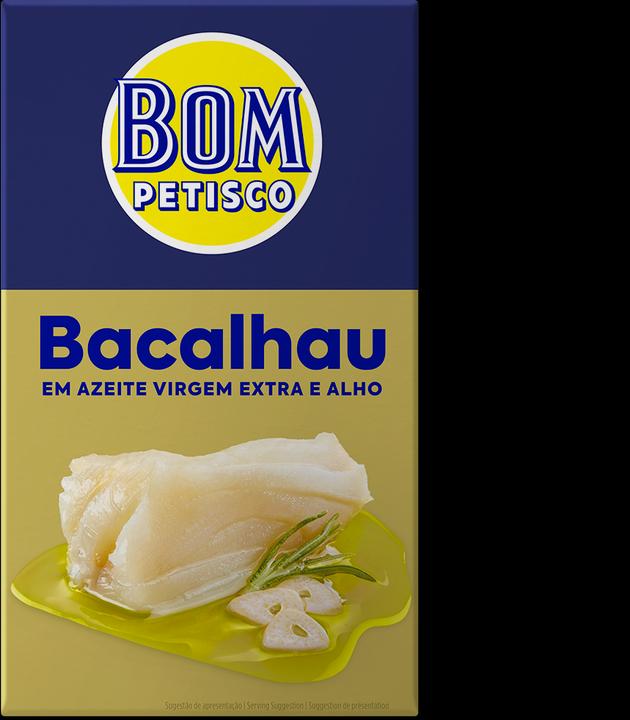 Immagine prodotto Bom Petisco Alternativa di olio extra di oliva e aglio per il merluzzo (120 g)
