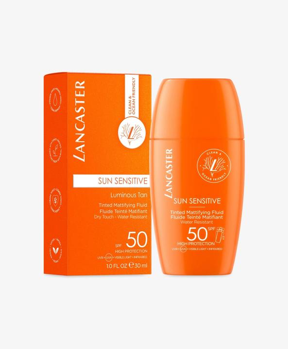 Actual product image Lancaster Sunp Sensitive Fluide Sun Protection Factor 50 (Sun cream face, SPF 50, 30 ml, 60 g)