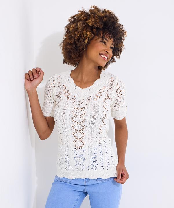 Actual product image Joe Browns Short Sleeve Patterned Jumper (46)