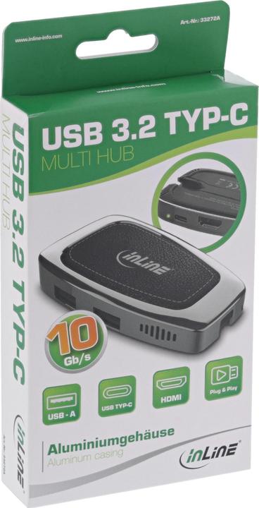 Immagine prodotto InLine Hub multifunzione USB 3.2 Gen.2 (USB-C, 4 Porti)