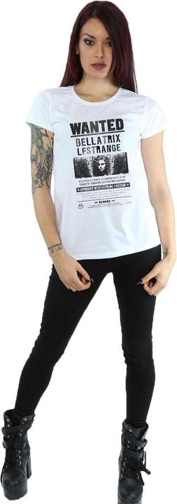 Actual product image Womens/Ladies Bellatrix Lestrange Wanted Poster Cotton T-Shirt (XXL)