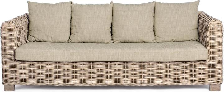 Produktbild Bizzotto Gartensofa Rattan mit Kissen Fortaleza (3-Sitzer)