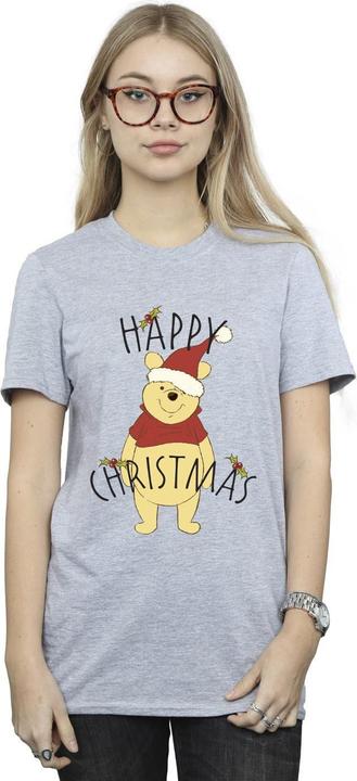 Immagine prodotto Disney Winnie The Pooh Happy Christmas Holly Maglietta Ampia Donna (XXL)
