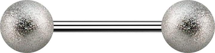 Produktbild Star Piercing Micro Barbell silber mit zwei Kugeln gesprenkelt (Chirurgenstahl 316L)