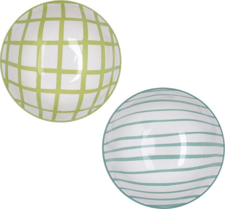 Produktbild Bidasoa Schalenset Zigzag Bunt aus Keramik 15 x 15 x 7,3 cm (2 Stücke) (2 x)