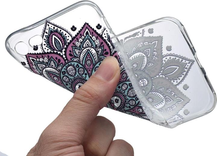 Produktbild König Design Henna Cover für Apple iPhone XS Case Schutz Hülle Silikon Bumper Tattoo Bunt Neu (Apple iPhone XS)