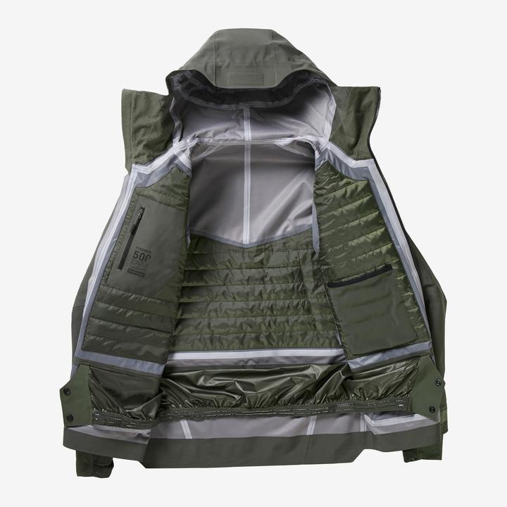 Actual product image Wedze Men's ski jacket warm and breathable - FR500 dark green (XXL)