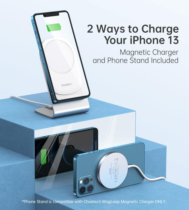 Actual product image Choetech Magnetic Charging Holder Bracket (15 W)