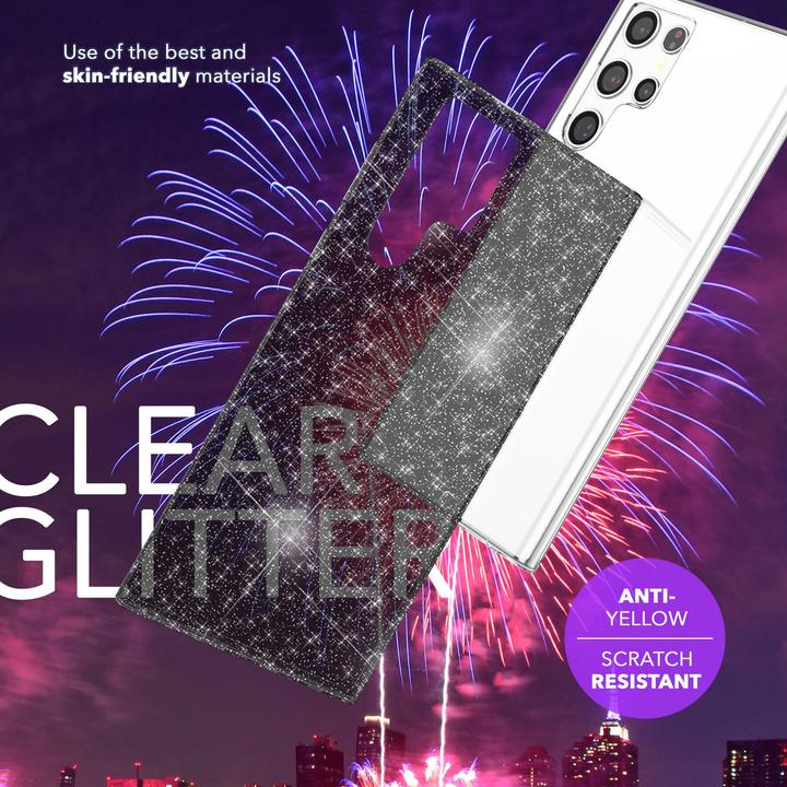 Produktbild Nalia Klare Glitzer Silikon Hülle (Samsung Galaxy S24 Ultra)