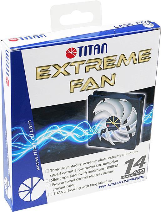 Image du produit Titan TFD-14025H12ZP/KE(RB) Boîtier d'ordinateur Refroidisseur Ordinateur Composant de refroidissement (140 mm, 1 x)