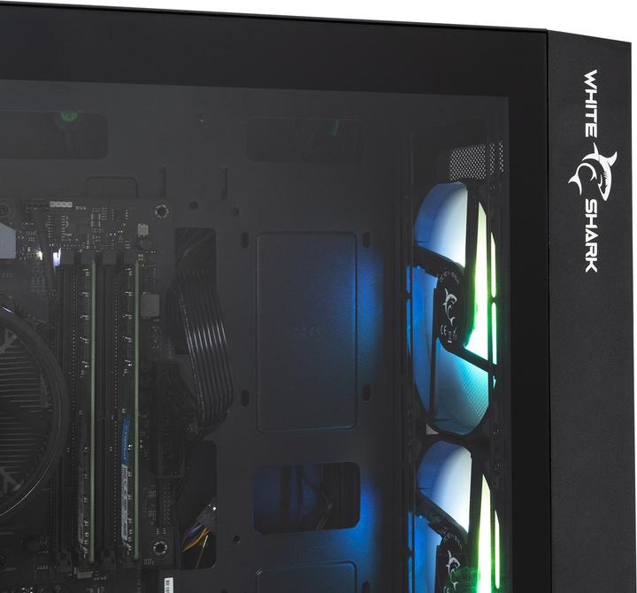 Image du produit White Shark Shark GCC-2401 Warhead-3 Noir 4 ventilateurs 12cm RGB (ITX, ATX, E-ATX)