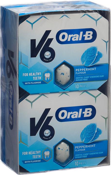 Produktbild V6 OralB Kaugummi Peppermint (12 Stk., 310 g)