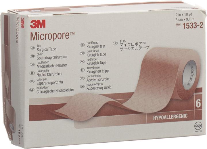 Produktbild 3M Rollenpflaster ohne Dispenser 50mmx9.14m hautfarbig (6 x)