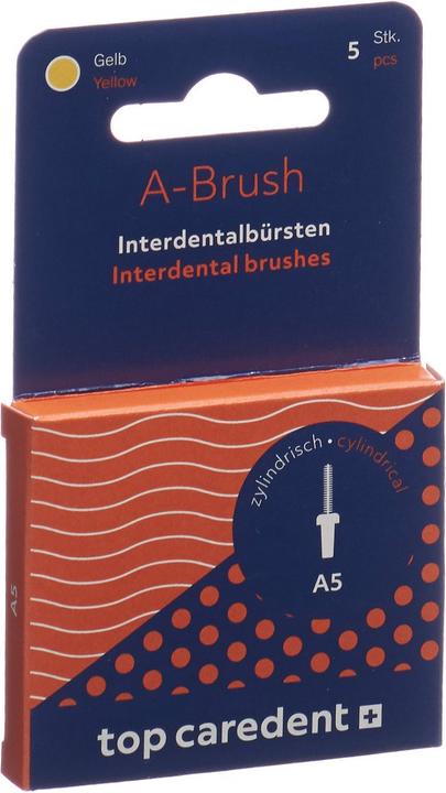 Top Caredent A5 IDBH-GE Interdentalbürste gelb >1.1mm (5 x, 2.50 mm)