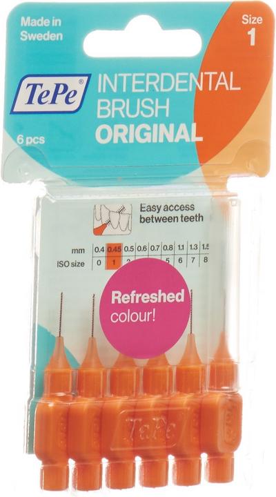 Produktbild TePe Interdental Brush 0.45mm orange (6 x, 0.45 mm)