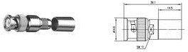 Produktbild Telegärtner Kabelstecker BNC Crimp 50Ohm (RG213/U)