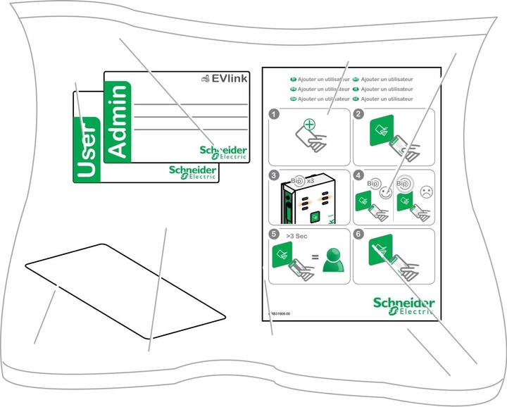 Image du produit Schneider Electric EVlink, badges RFID