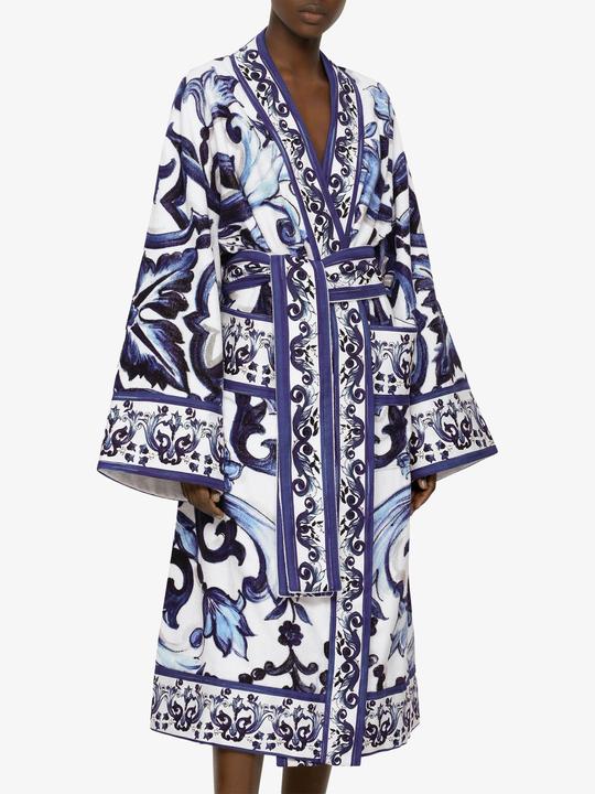 Produktbild Bademantel blau/klein gemustert (XL)