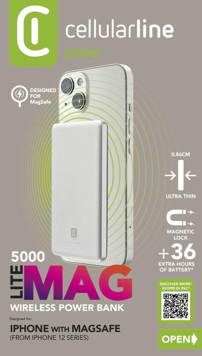 Produktbild Cellularline Cellular Line Power Bank 5000mAh MagSafe (5000 mAh, 20 W, 19.25 Wh)