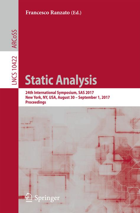 Actual product image Static Analysis (Francesco Ranzato, 2017)