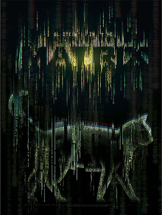 Produktbild The Matrix Leinwanddruck Cat Glitch (40 x 30 cm)
