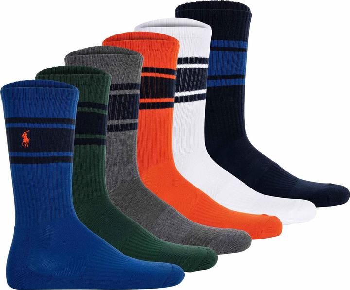 Ralph Lauren STRIPES-CREW-SOCK-6-PACK (6er Pack, One Size)