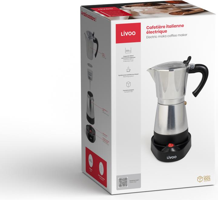 Image du produit Livoo Cafetière italienne électrique (6 T.)