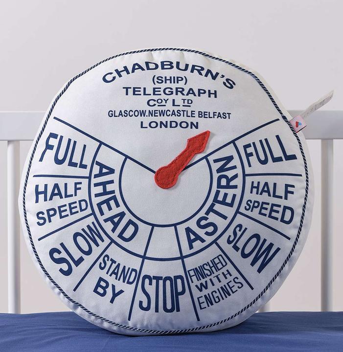 Image du produit Almila Coussin décoratif Sailor Ship Clock (40 x 40 cm)