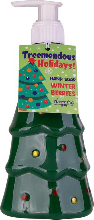 Image du produit Accentra Distributeur de savon liquide XMAS TREE dans un design de sapin de Noël, parfum : Winter Berries (Savon liquide, 300 ml)