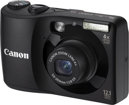 Canon PowerShot A1200 IS, 12MP, zoom 4x, filmati HD, nero (1/2,3'')