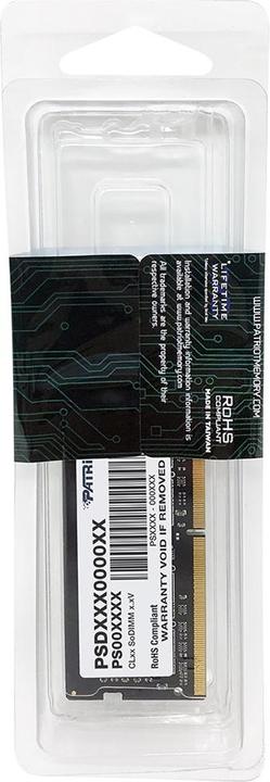Image du produit Patriot SO-DIMM DDR4 8 Go 2666 MHz (1 x 8GB, 2666 MHz, RAM DDR4, SO-DIMM)