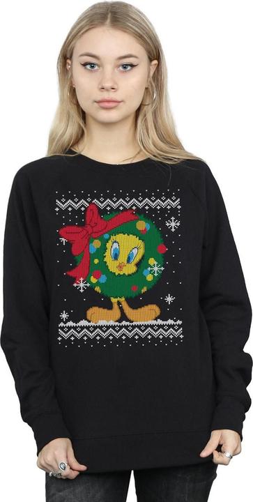 Actual product image Looney Tunes Womens/Ladies Tweety Pie Christmas Fair Isle Sweatshirt (XXL)