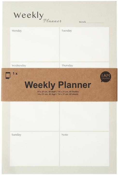 I Am Creative Planner settimanale verde (14 x 21 cm)