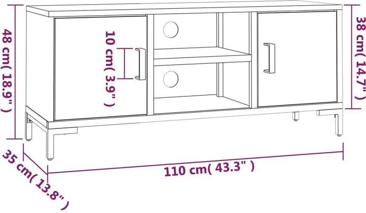 Actual product image VidaXL Nevaeh (110 x 35 x 48 cm)