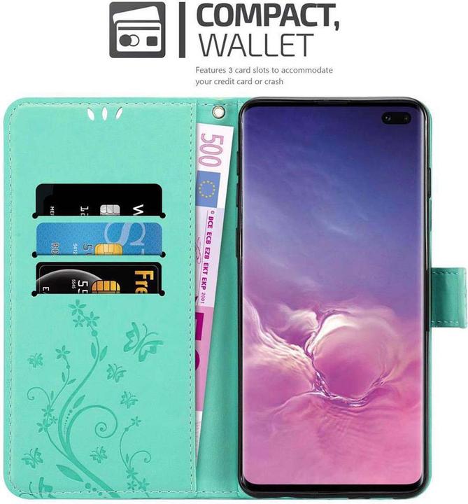Actual product image Cadorabo Flower Book Cover (Samsung Galaxy S10+)