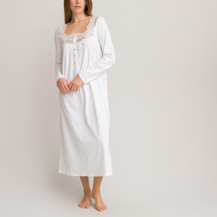 Actual product image Anne Weyburn Cotton and lace nightdress (40)