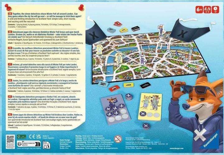 Immagine prodotto Ravensburger Scotland Yard Junior (Tedesco, Portoghese, Inglese, Italiano, Olandese, Francese, Spagnolo)