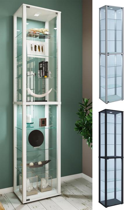 Actual product image VCM Collection stand display case wood glass Kavis XL (227 x 50 x 38 cm)
