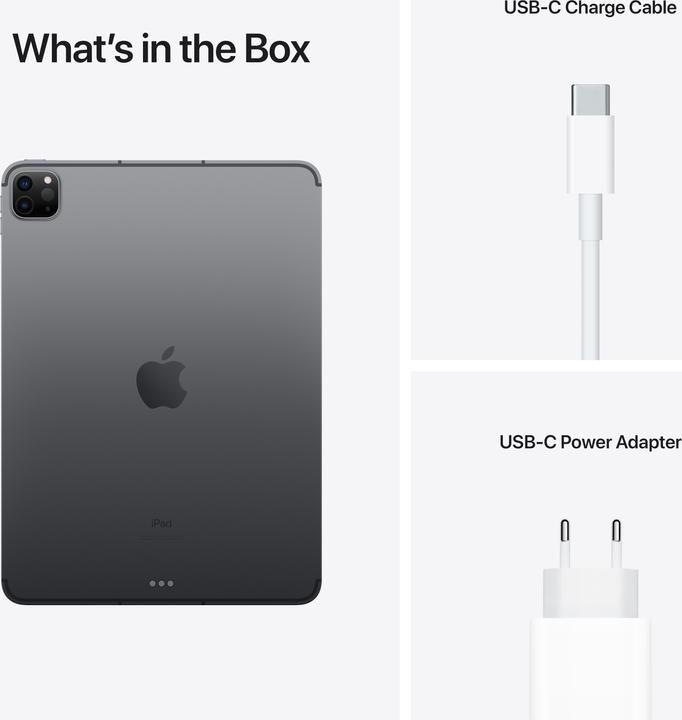 Produktbild Apple iPad Pro 2021 (3. Gen) (5G, 11", 256 GB, Space Grey)