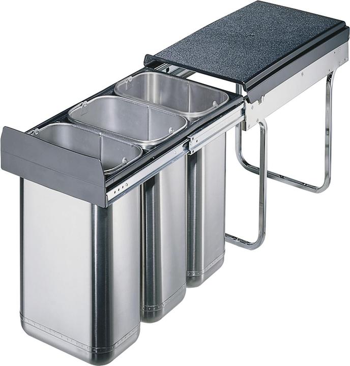 Produktbild Wesco Edel-Trio 30DT Mülleimer 3 Fächer, Mülltrennsystem für die Küche, 30 Liter (30 l)