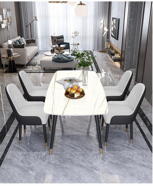 Actual product image Spa Solutions Dining table Milano Platinum-White 160 cm (160 x 80 x 75 cm)