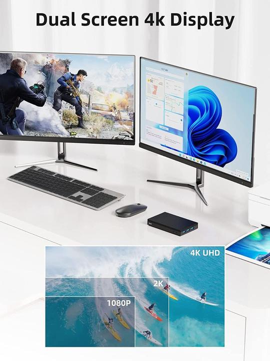 Actual product image Mele Lüfterloser Mini PC Quieter2Q mit Windows 11 Pro (4 GB)