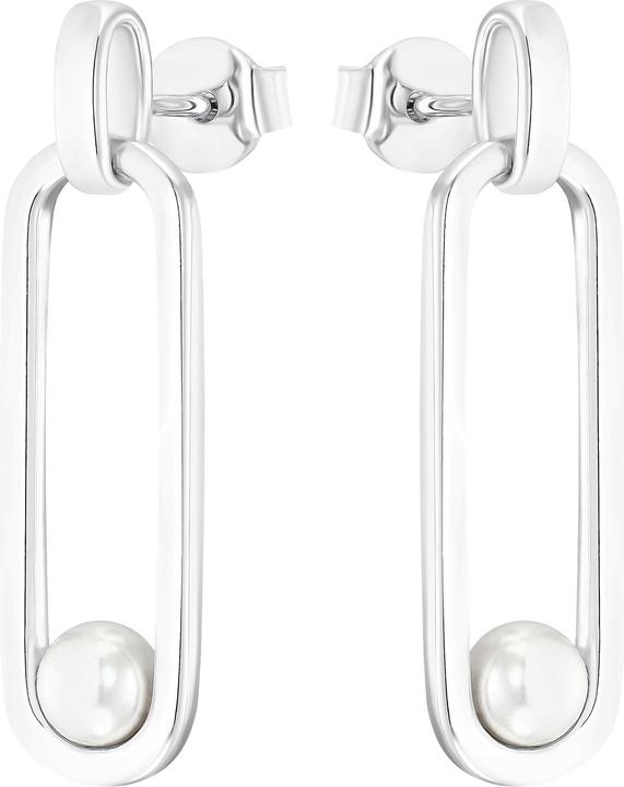Actual product image S.Oliver Earrings for ladies, 925 Sterling silver, shell pearl (925 silver)