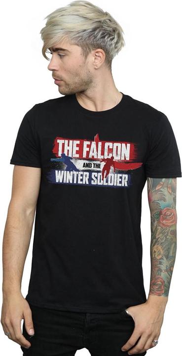 Actual product image Mens The Falcon And The Winter Soldier Action Logo T-Shirt (S)