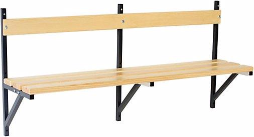 Image du produit Sypro Banc mural, lattes en bois de pin, longueur 1500 mm, anthracite. (150 cm, 71 cm)