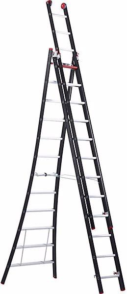 Immagine prodotto Altrex Scala multiuso NEVADA, 3 elementi, nero, 3 x 12 pioli. (Scaletta multiuso, 216 cm)